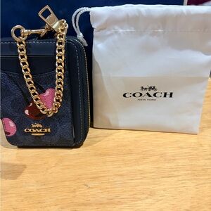 Coach limited edition Cherry zippered card case w/ dust bag